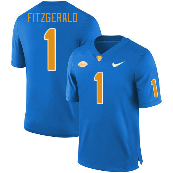 Pitt Panthers #1 Larry Fitzgerald College Football Jerseys Stitched Sale-Royal